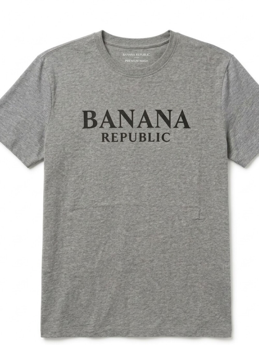Banana Republic Gray Logo Short Sleeve Tee